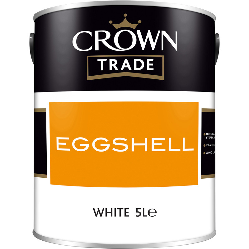 Crown Trade Eggshell Paint 5L White