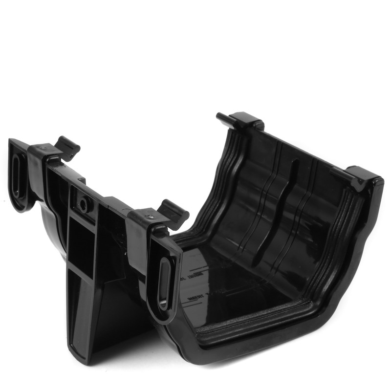 120mm Ogee Union Bracket Black