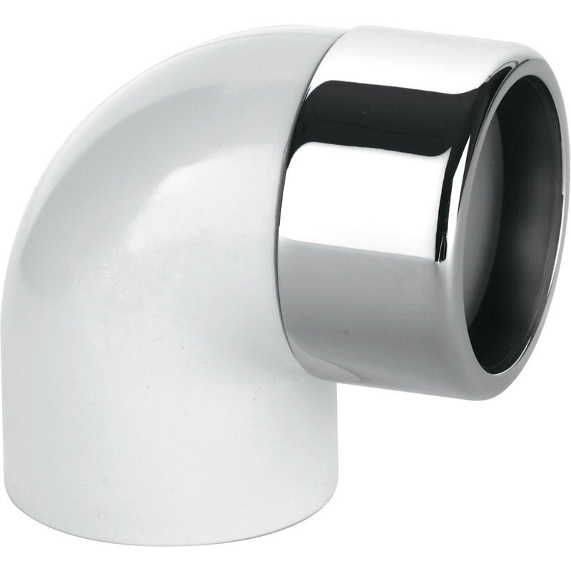 McAlpine ABS32/35A-CB Solvent Weld Chrome Plated 90? Bend x ABS Connector 32/35mm x 1 1/4in