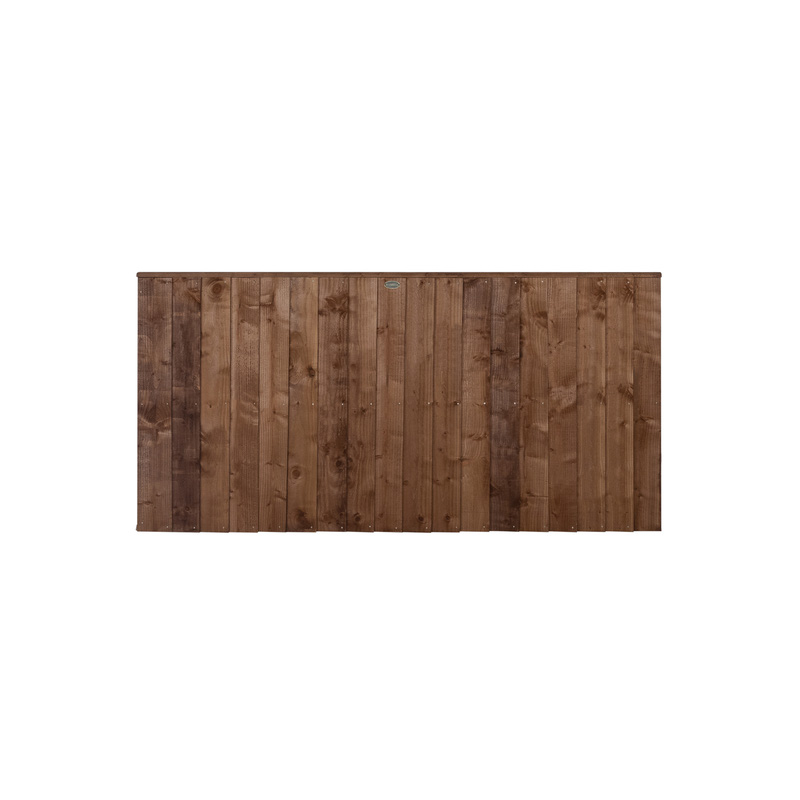 Forest Garden Pressure Treated Brown Closeboard Fence Panel 6' x 3'