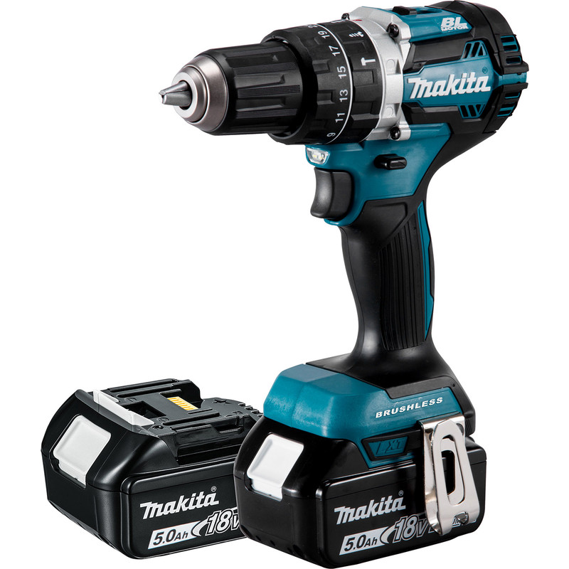 Makita DHP484RTJ 18V LXT Cordless Brushless Combi Drill 2 x 5.0Ah