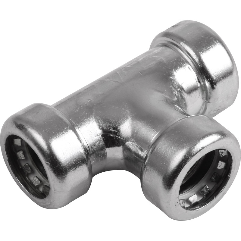 Pegler Yorkshire Tectite Sprint Chrome Push-Fit Equal Tee 15mm