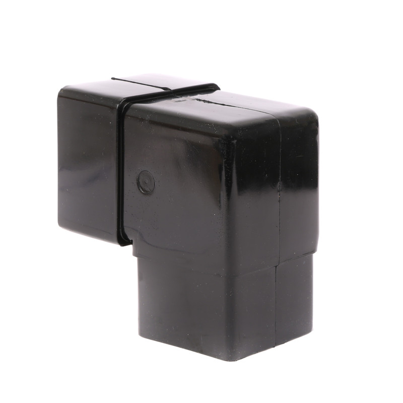 65mm Square Offset Bend 92.5° Black