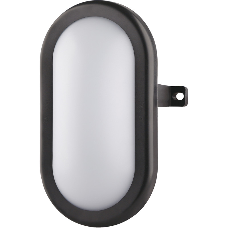 Luceco Eco LED Mini Oval Bulkhead IP54 5.5W 450lm Black