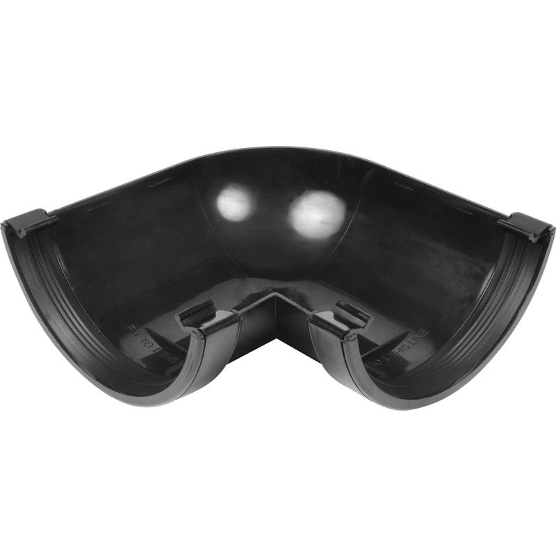 150mm 90° Gutter Angle Black