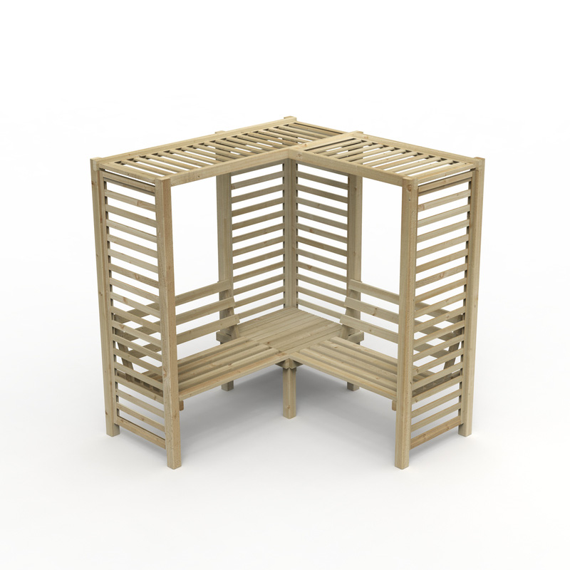 Forest Garden Firenze Corner Arbour 197cm x 180cm x 180cm