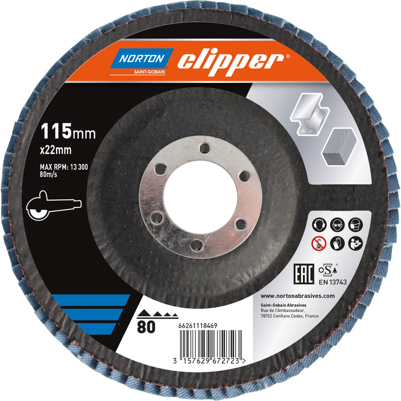Flap Disc 115mmx22mm 80 Grit