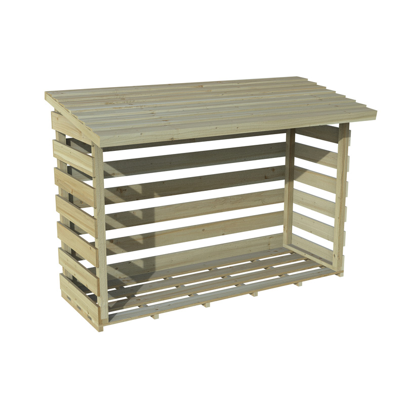 Forest Garden Large Pent Log Store 126.2cm(h) x 180cm(w) x 82.3cm(d)