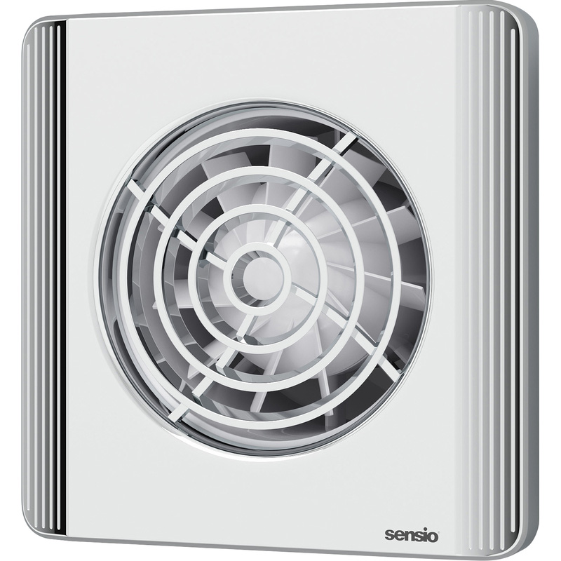 Sensio Layci Wall Ventilation Fan Chrome 100mm