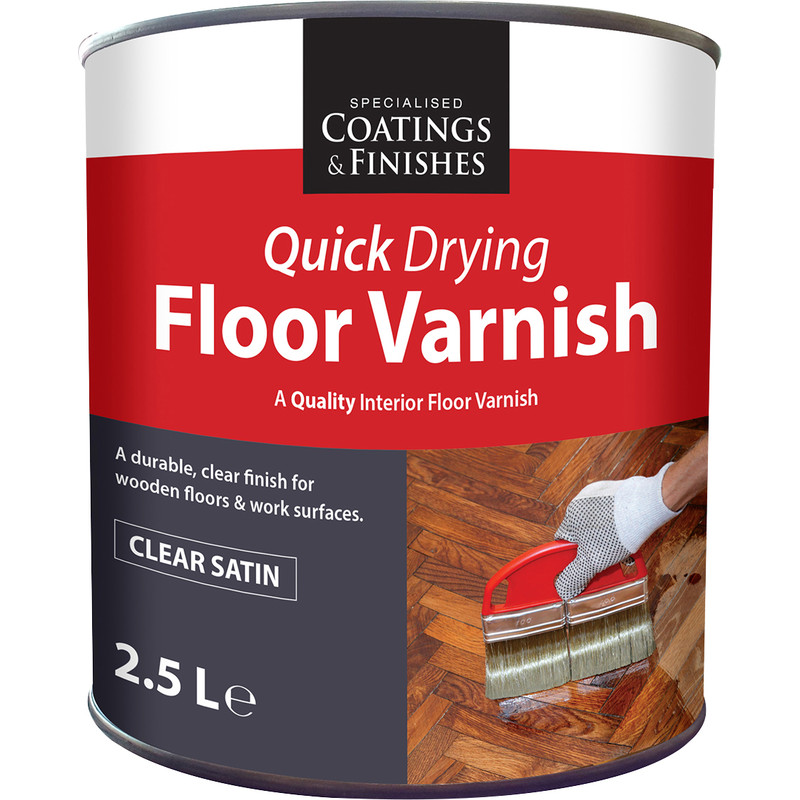 Quick Drying Floor Varnish Clear Satin 2.5L