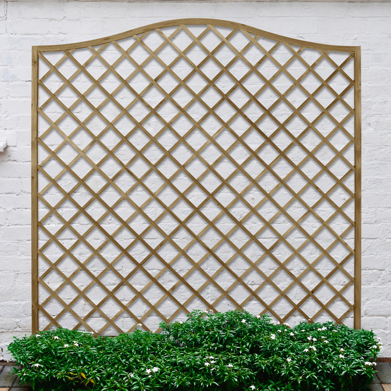 Forest Garden Pressure Treated Decorative Europa Hamburg Garden Screen 6' x 6'