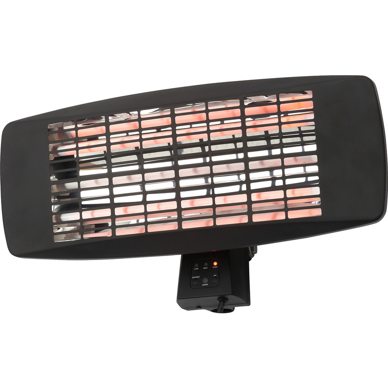 Zink Wall / Stand Mount Patio Heater 2kW IP24 650 to 2000W