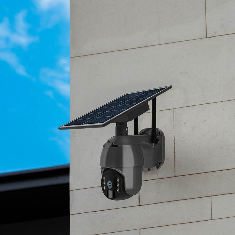 V-TAC 4G Outdoor Solar Security Camera Black IP65