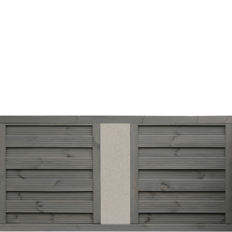 Rowlinson Palermo Fence Panel with Solid Infill 6' x 3' - 90cm (h) x 180cm (w) x 4cm (d)