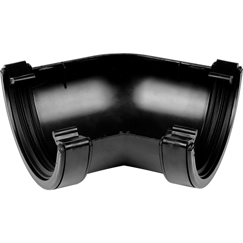 112mm Half Round Gutter Angle 135° Black