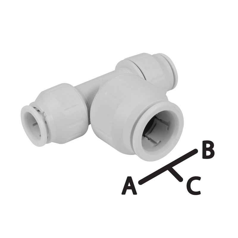 JG Speedfit Reducing Tee 15 x 15 x 22mm