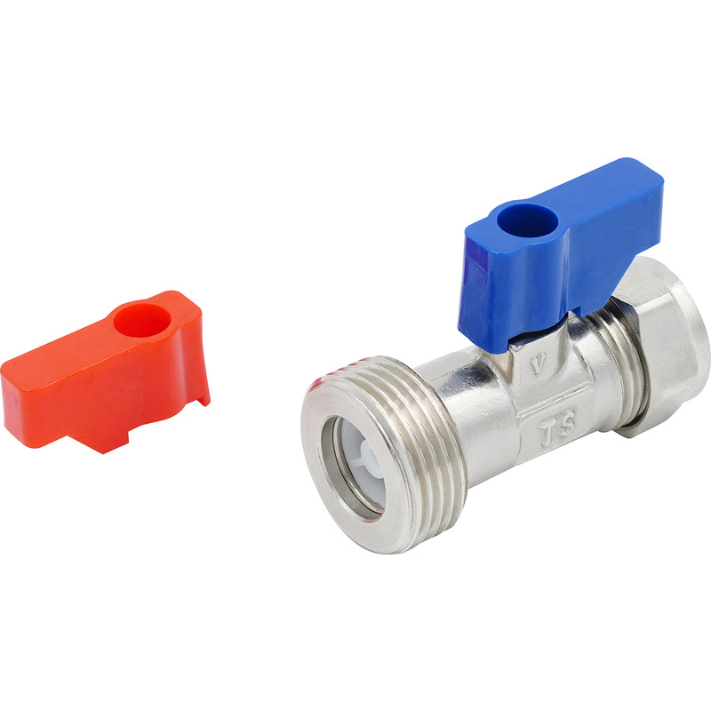 Made4Trade Washing Machine Tap Straight Non Return Valve 15mm x 3/4"