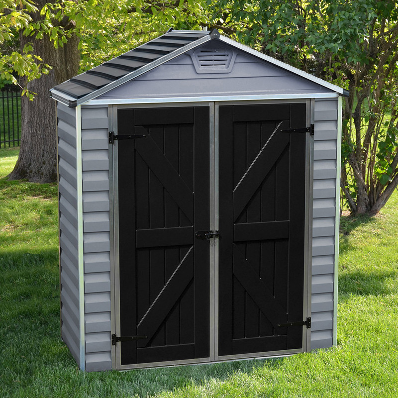 Palram Skylight Grey Deco Apex Shed 6 x 3