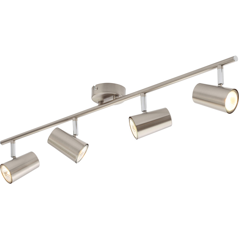 Harvey 4 Light Bar Spotlight Satin Nickel