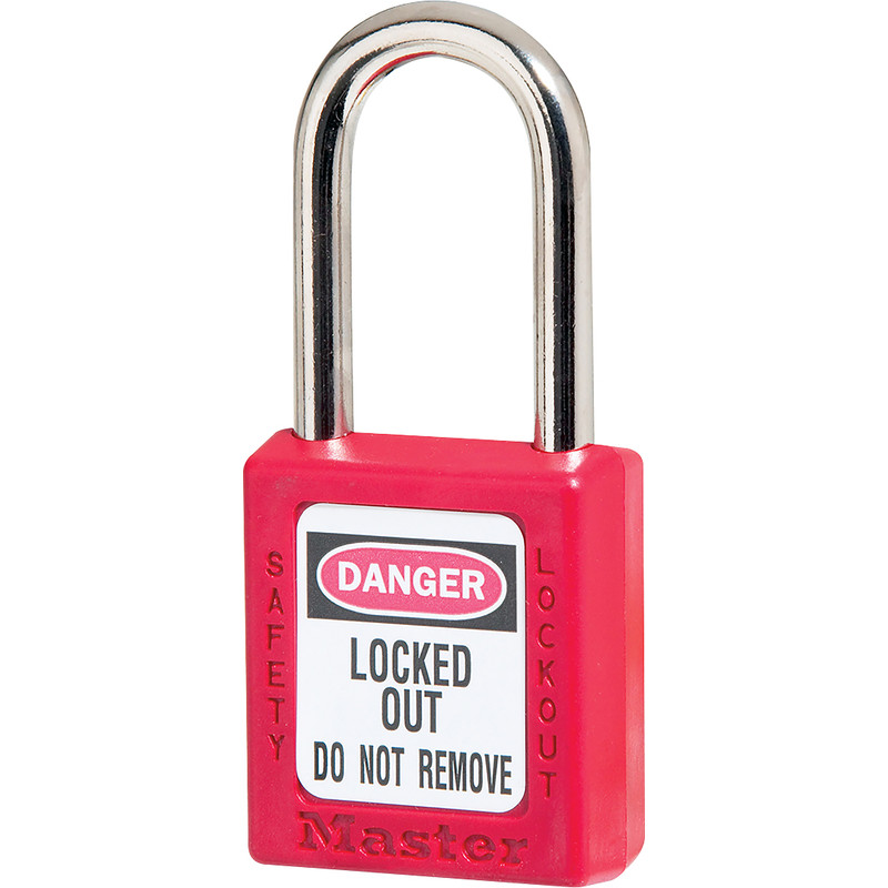 Master Lock Safety Lock-off Padlock Red 38 x 6 x 38mm