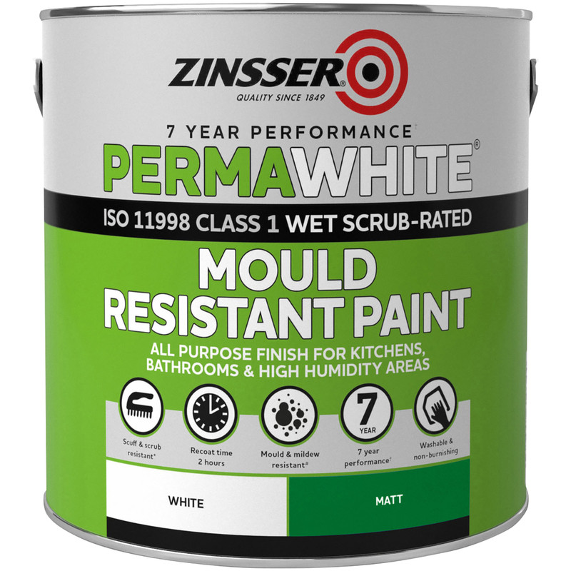 Zinsser Perma White Self-Priming Interior Paint Matt White 2.5L