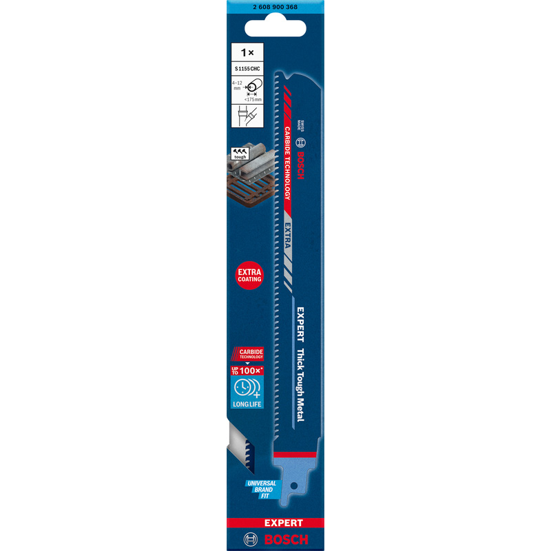 Bosch EXPERT Thick Tough Metal Carbide Sabre Saw Blade S1155CHC