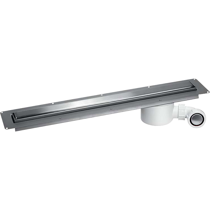 McAlpine CD800-O-B Slimline Channel Drain With Brushed Finish Cover Plate 800mm