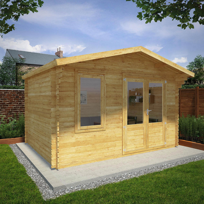 Mercia Retreat Log Cabin 4m x 3m - 34mm Double Glazed