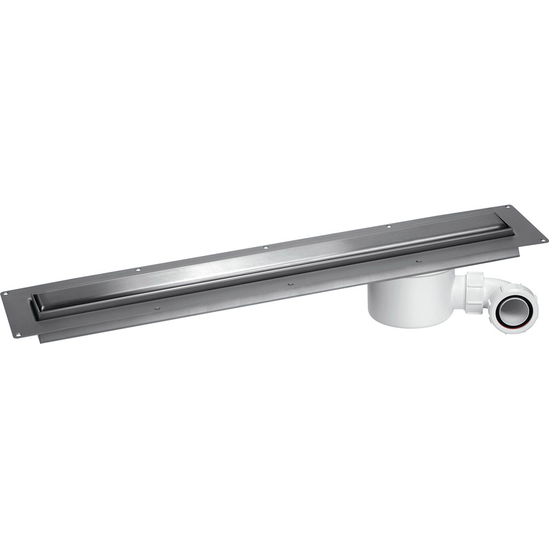 McAlpine CD600-O-B Slimline Channel Drain With Brushed Finish Cover Plate 600mm