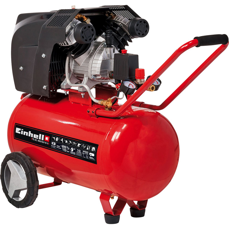 Einhell 50L 3hp V-Twin Air Compressor 230V