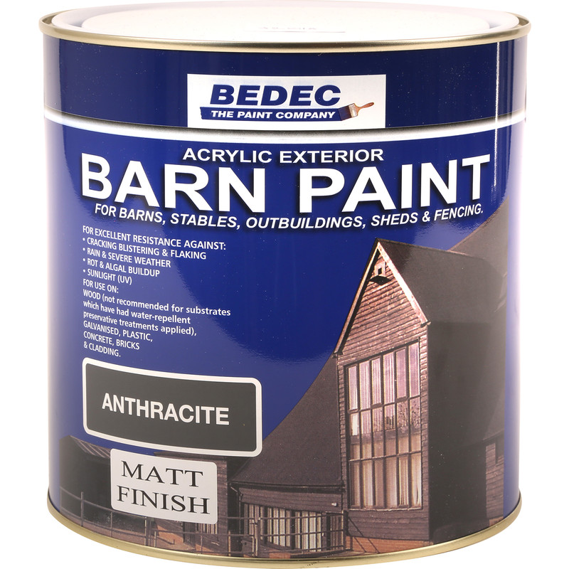 Bedec Barn Paint Matt Anthracite 2.5L
