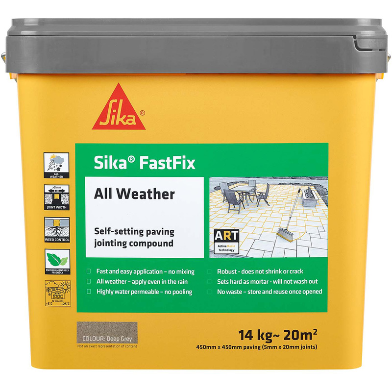 Sika FastFix All Weather Jointing Compound Deep Grey 14kg