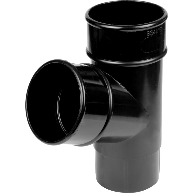 68mm Pipe Branch 112.5° Black