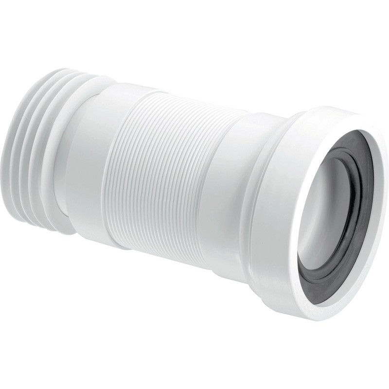 McAlpine WC-F23R Flexible Straight WC Connector 140mm-290mm
