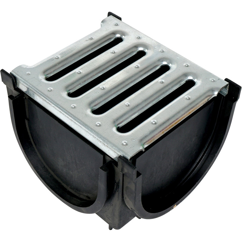 Plastic Corner Unit Black Steel Grating