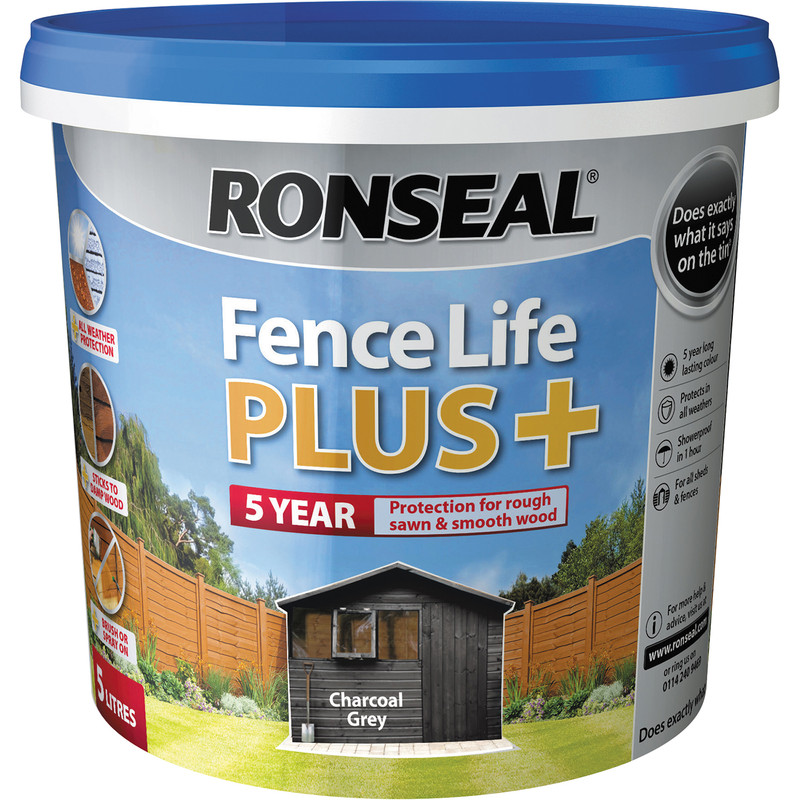 Ronseal Fence Life Plus 5L Charcoal Grey