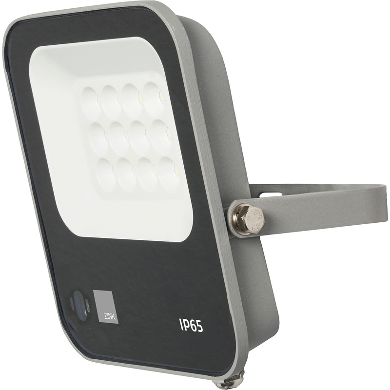 Zink Denby Solar IK10 Floodlight 450lm IP65 Grey