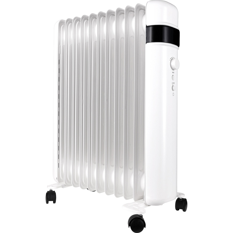 TCP Smart WiFi Portable Free-Standing Radiator 11 Fin White 2500w 25m2