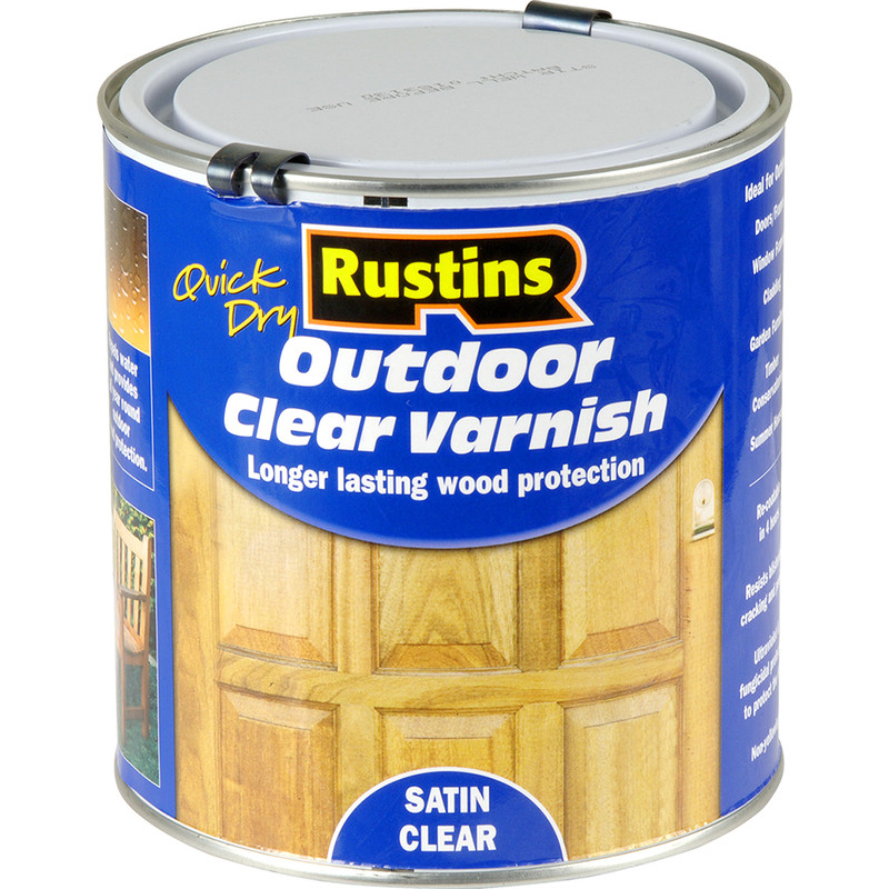 Rustins Quick Dry Outdoor Clear Varnish Satin 1L