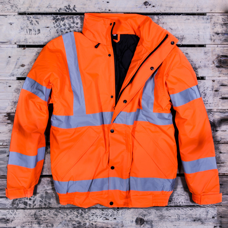 Hi Vis Bomber Jacket Orange X Large