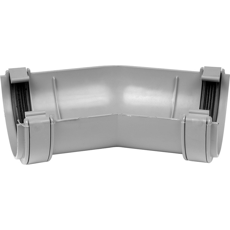 112mm Half Round Gutter Angle 150° Grey
