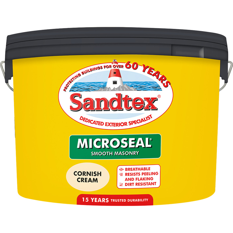 Sandtex Ultra Smooth Masonry Paint 10L Cornish Cream