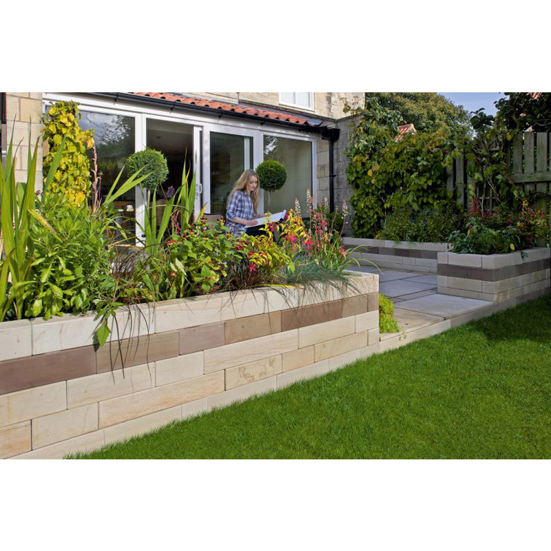Marshalls Sawn Versuro Indian Sandstone Walling Project Pack Caramel Cream