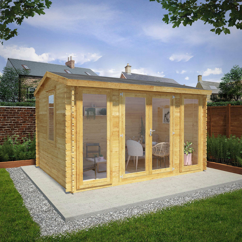 Mercia Home Office Director Log Cabin 4m x 3m - 34mm Double Glazed