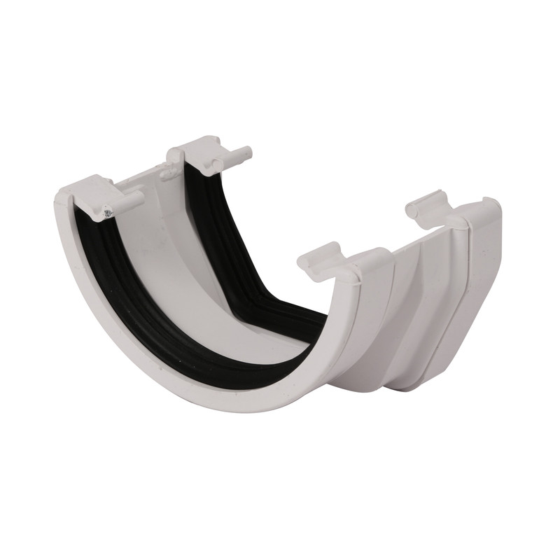 114mm Square to 112mm Round Adaptor Gutter White