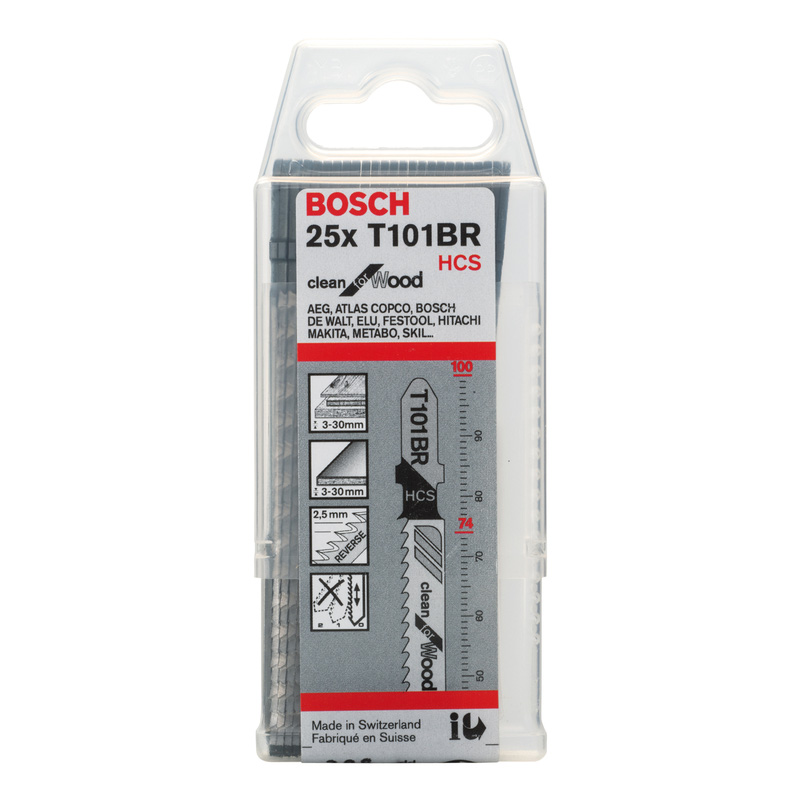 Bosch Bayonet Jigsaw Blade T101BR Wood 25 Pack
