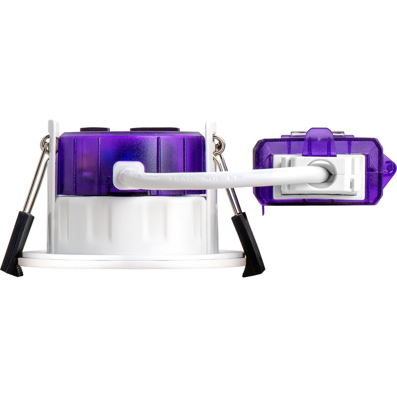 Luceco FType Ultra 1st/2nd Fix Dim2Warm Fire Rated IP65 LED Downlight White 4/6W 460/690lm CCT 3000/4000k Flat