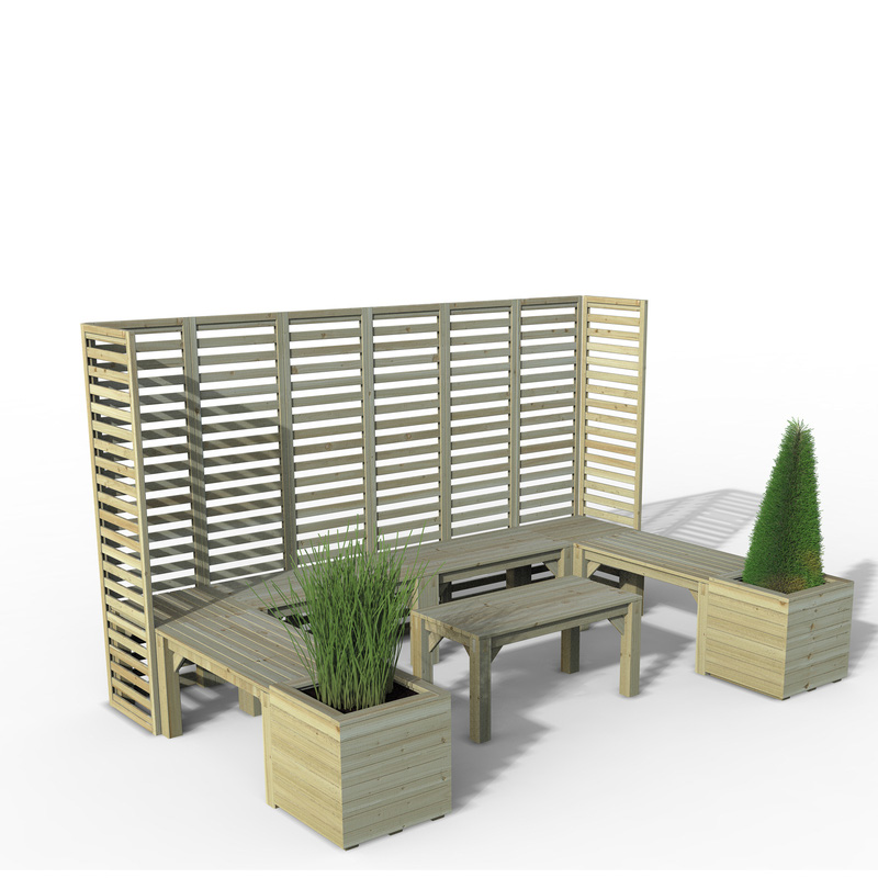 Forest Garden Modular Seating 306cm(w) x 203cm(d) x 180cm (h) approx