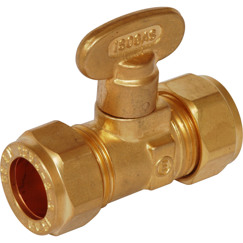 Isolating Gas Ball Valve 15mm