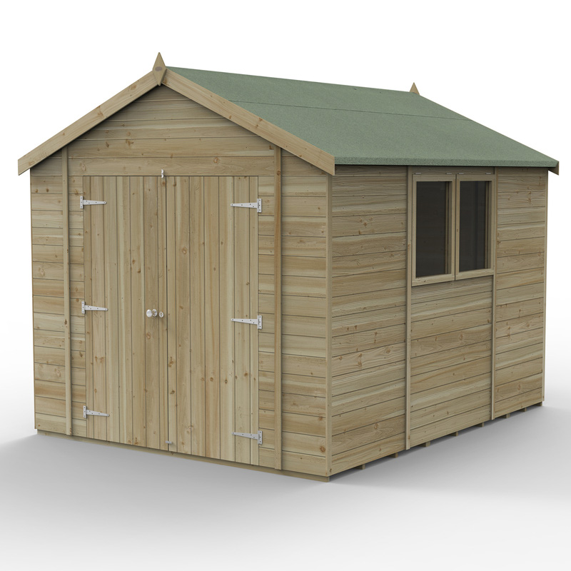 Forest Garden Timberdale Double Door Apex Shed 10' x 8'